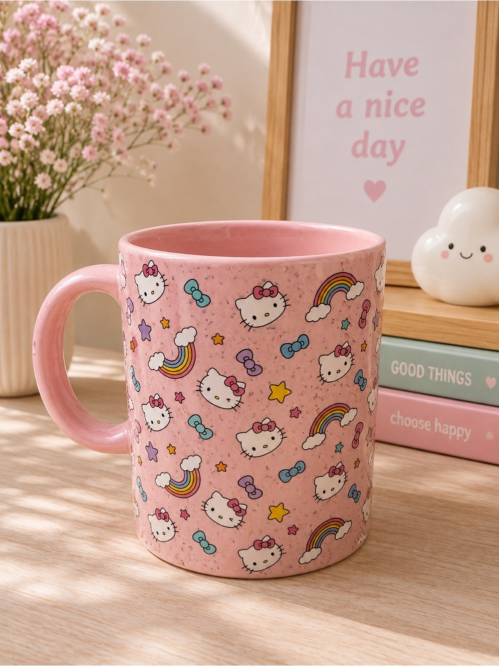 Hello Kitty, pink mug